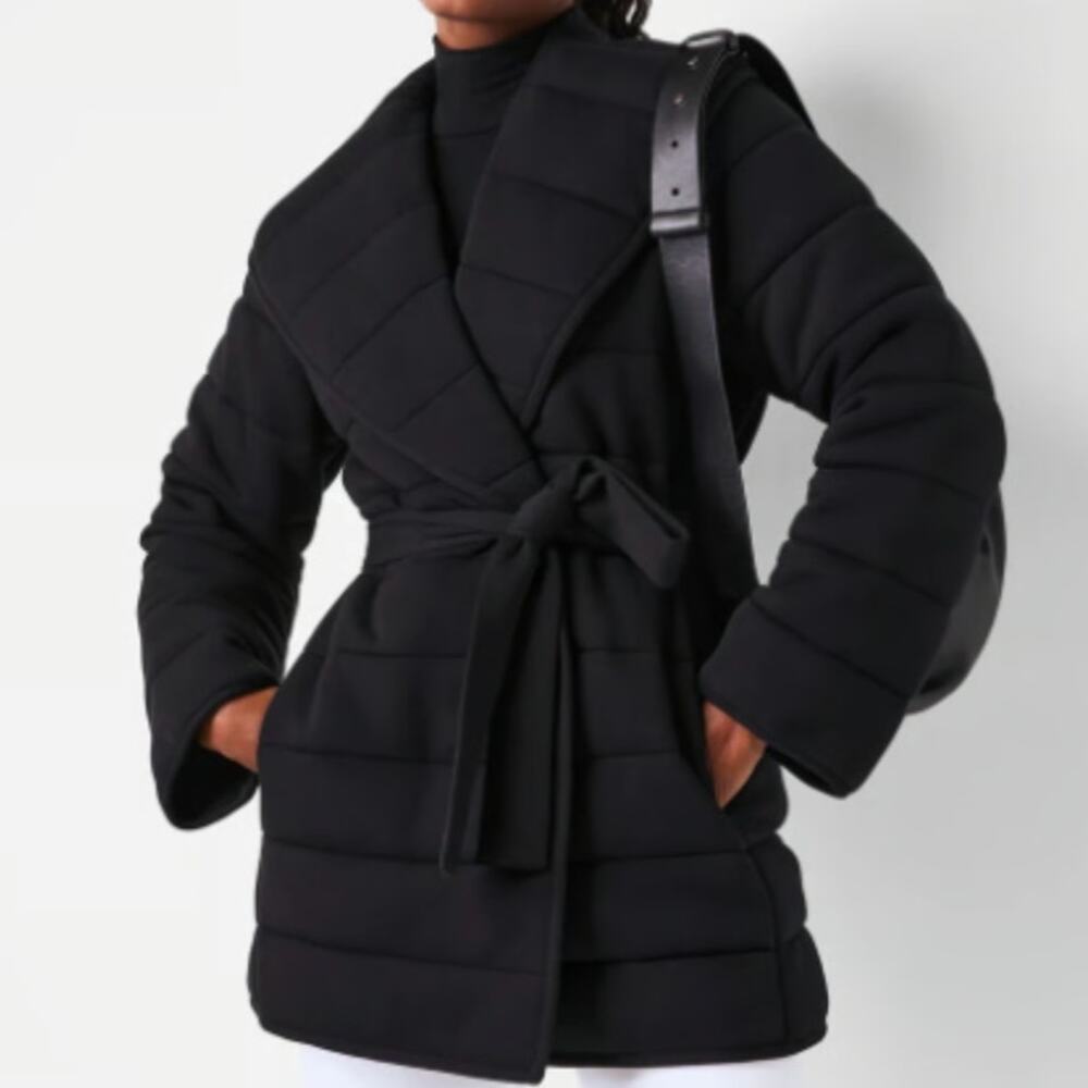 Spanx Air Essentials Belted Puffy Coat Size M